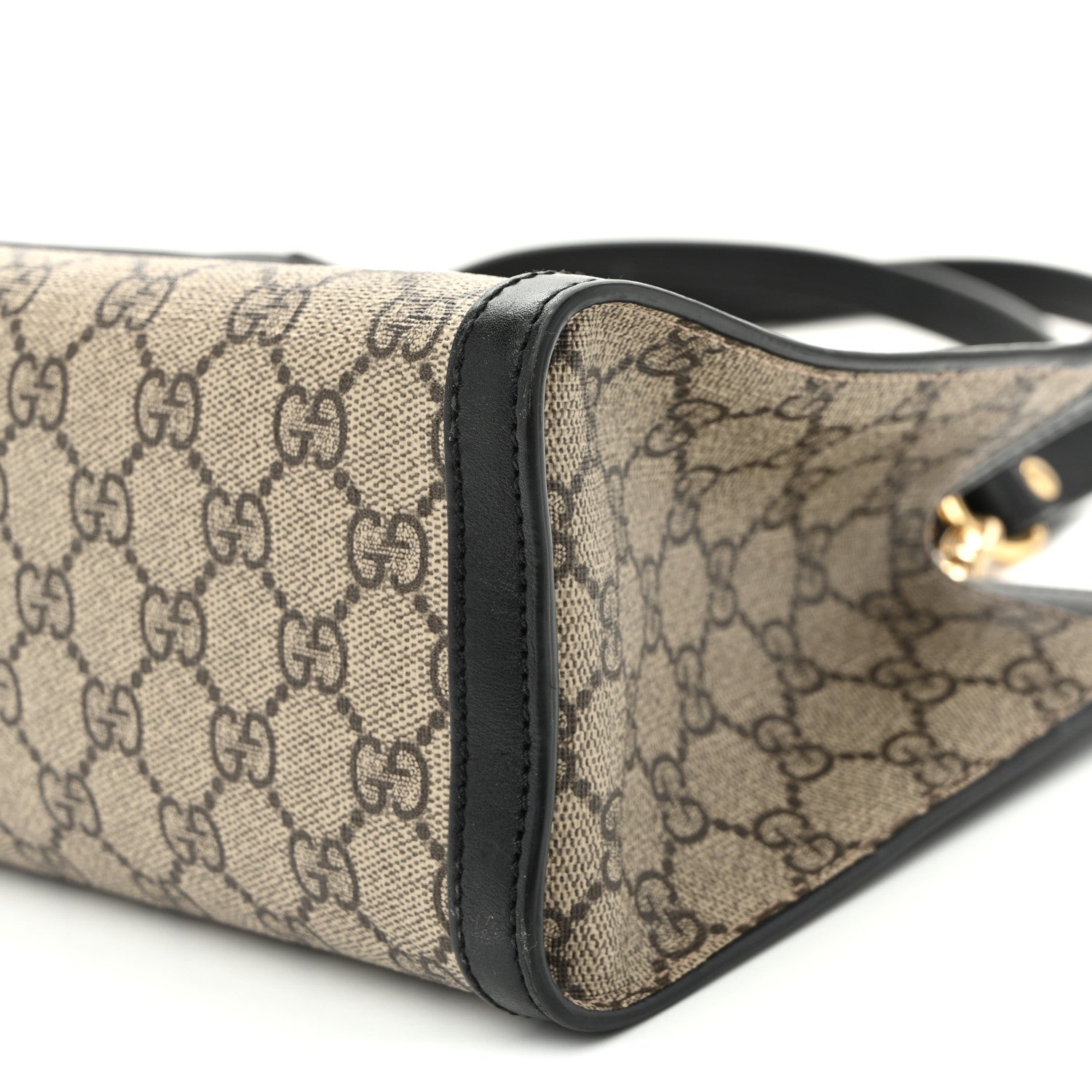GG Supreme Monogram Small Padlock Tote Black