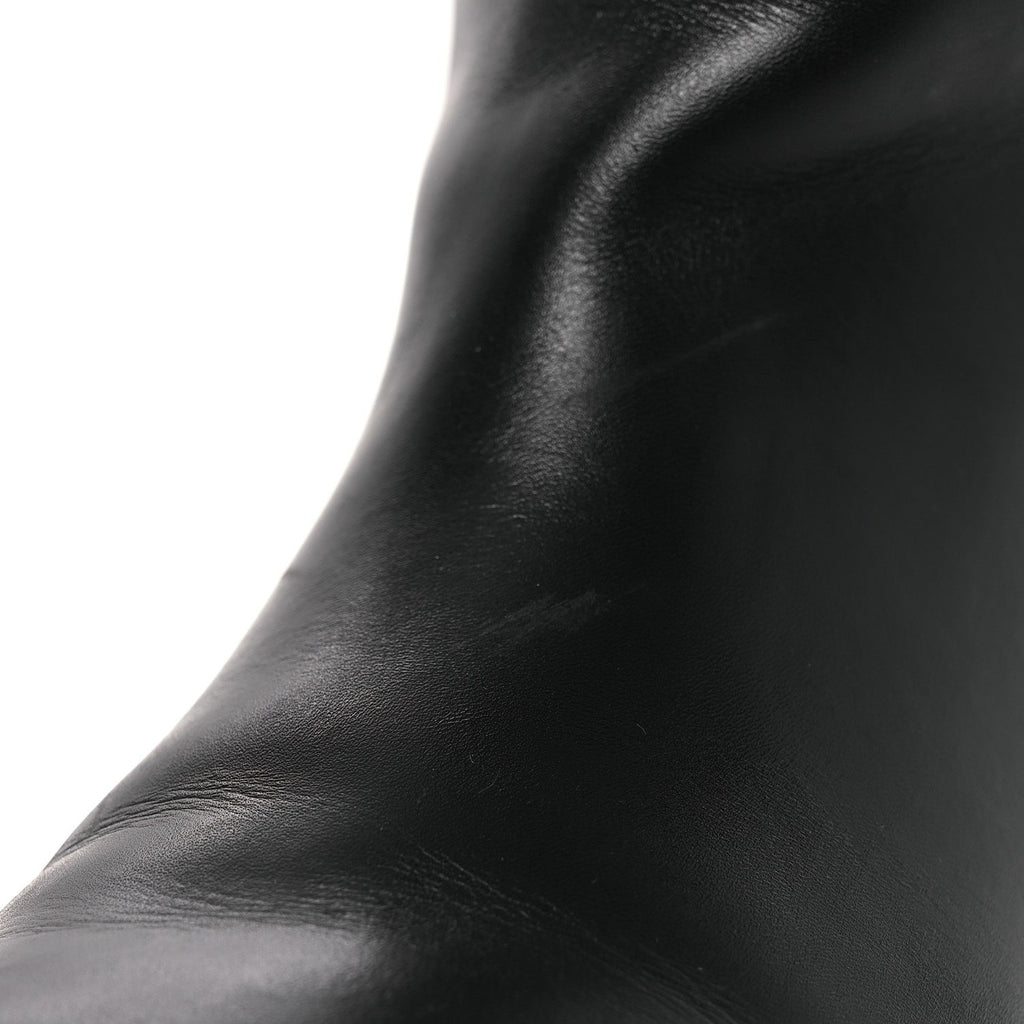 Guccissima Real Betis Glamour Calfskin Michelangelo Slim Horsebit Riding Boots 39.5 Black