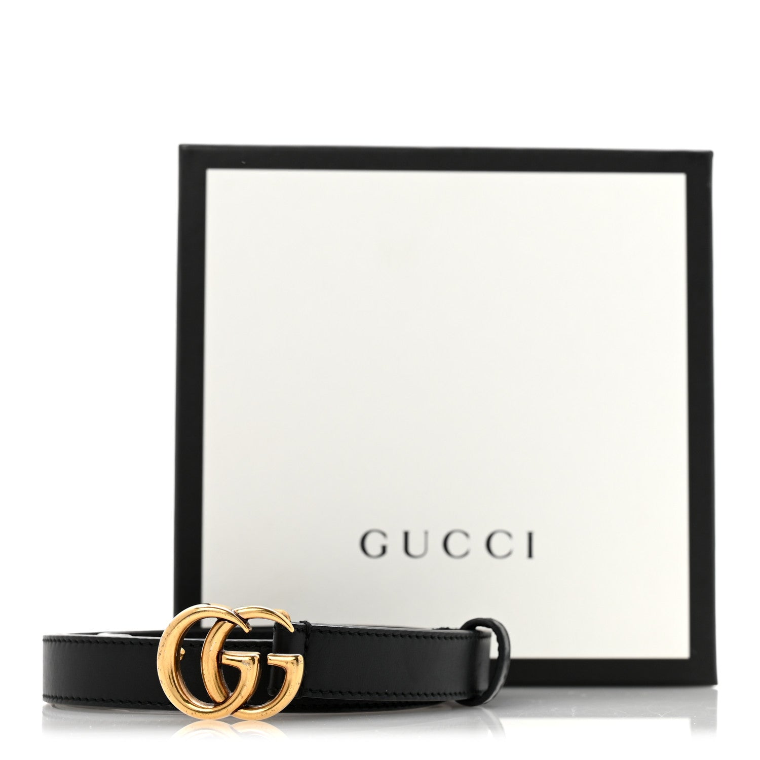 Calfskin Double G 20mm Belt 95 38 Black