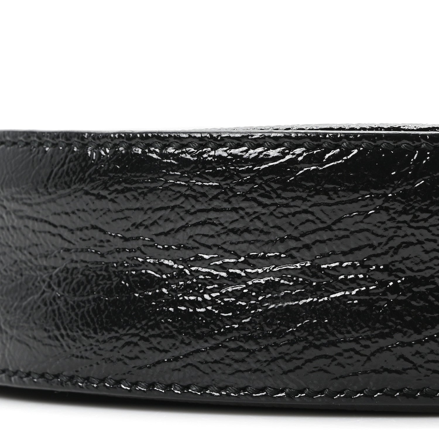 Suede Patent Web Mini Ophidia Round Shoulder Bag Black