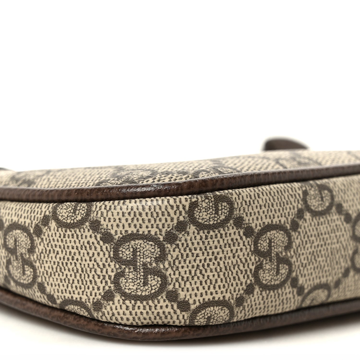 GG Supreme Monogram Textured Dollar Calfskin Mini Ophidia Chain Bag Beige Ebony