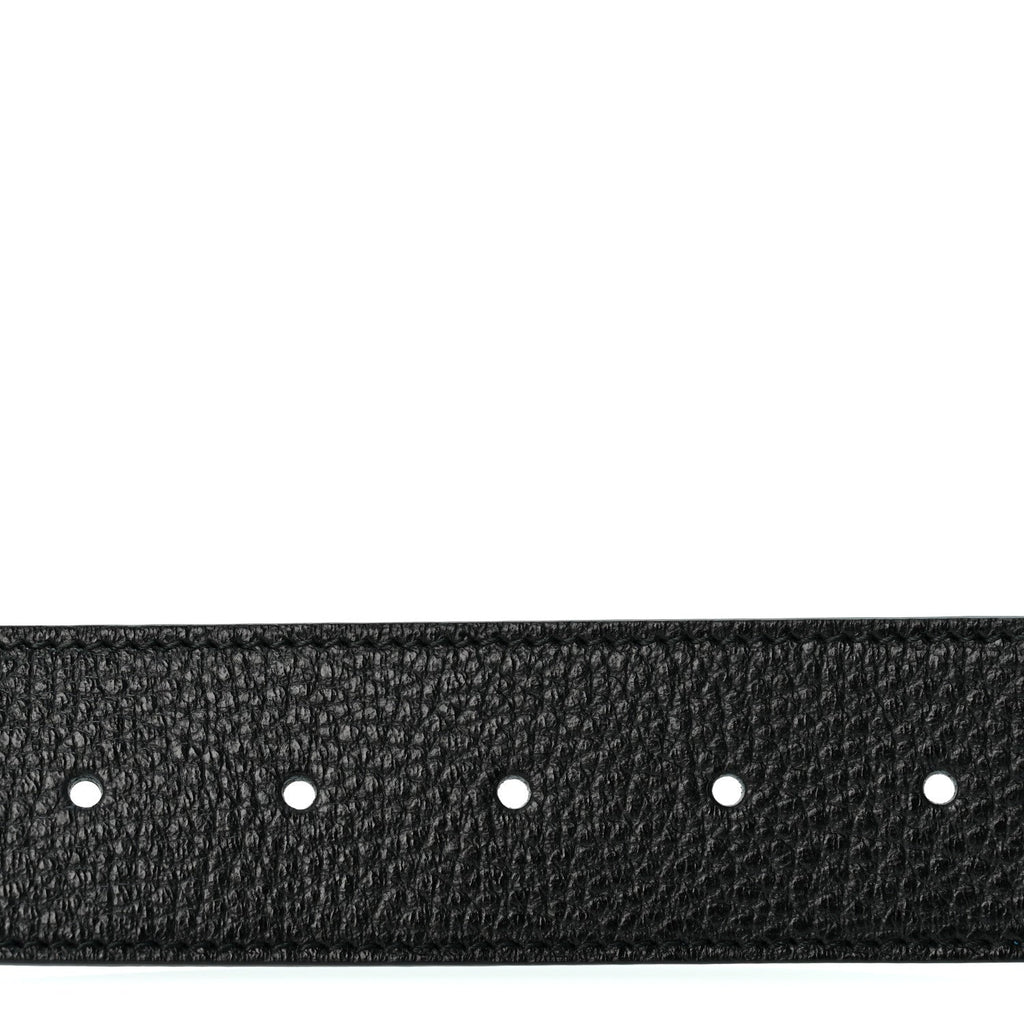 Dollar Calfskin 1973 Reversible Belt 100 40 Black Mineral Blue