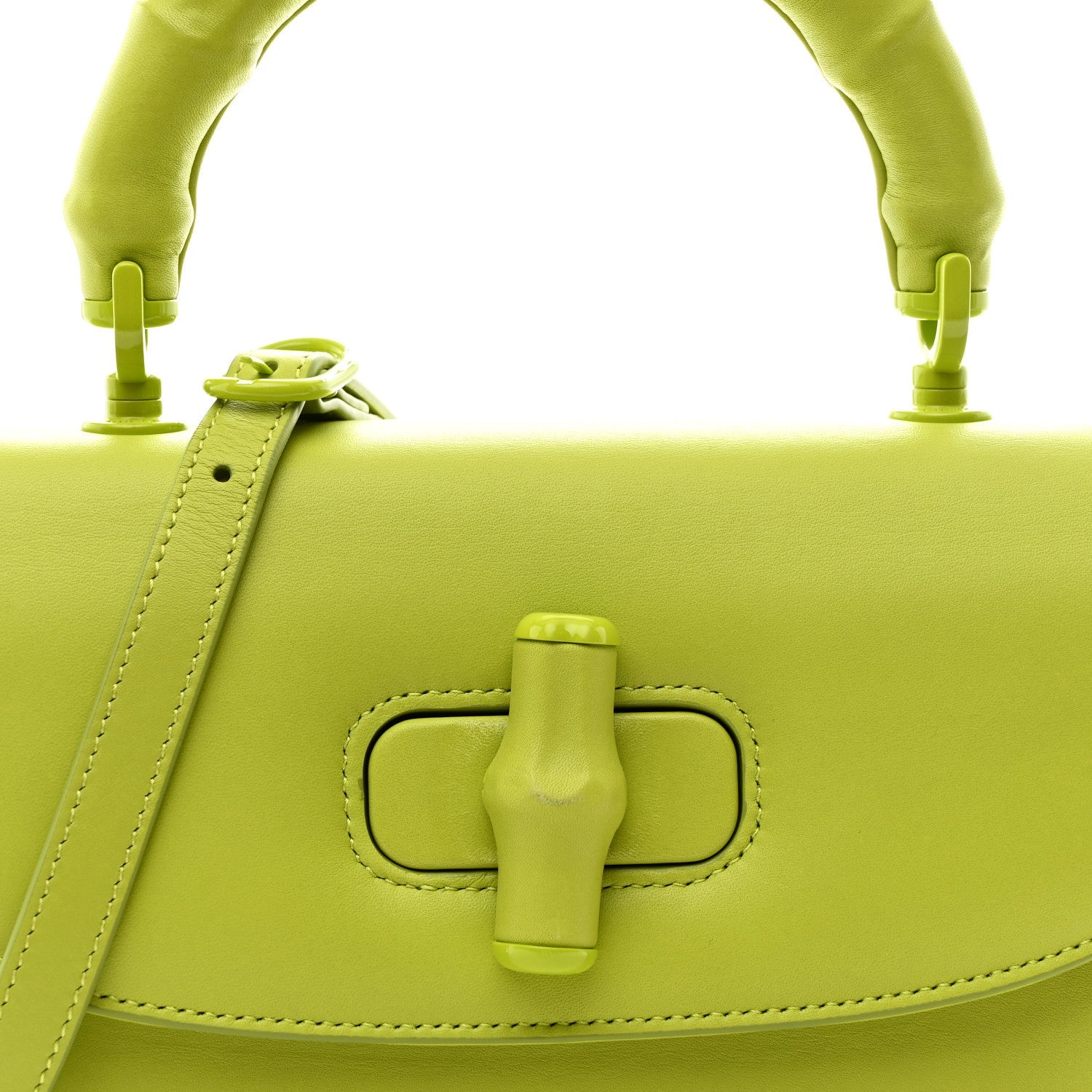 Calfskin Medium Bamboo Diva  Green