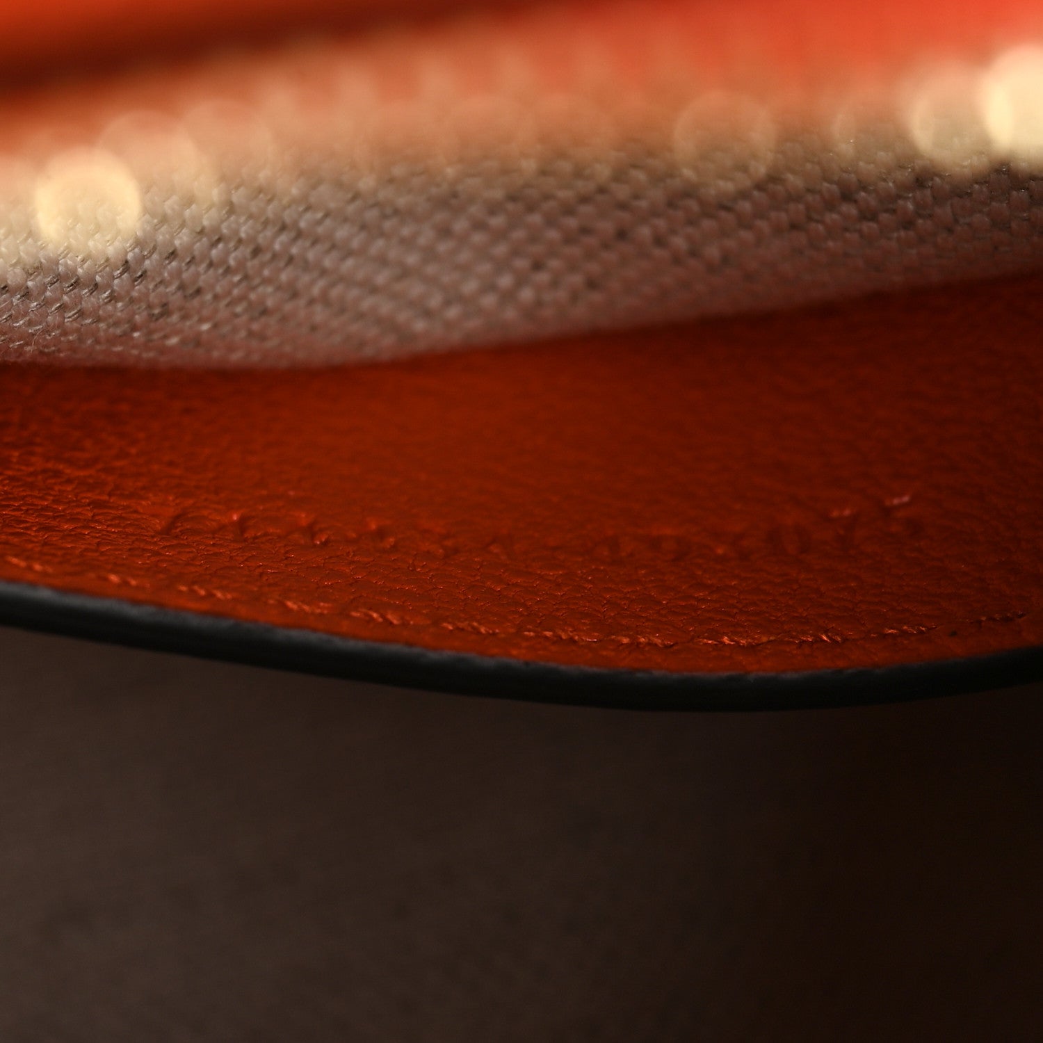 Sakai Be Green Calfskin Diagonal Stitched Blondie Top Handle Bag Orange