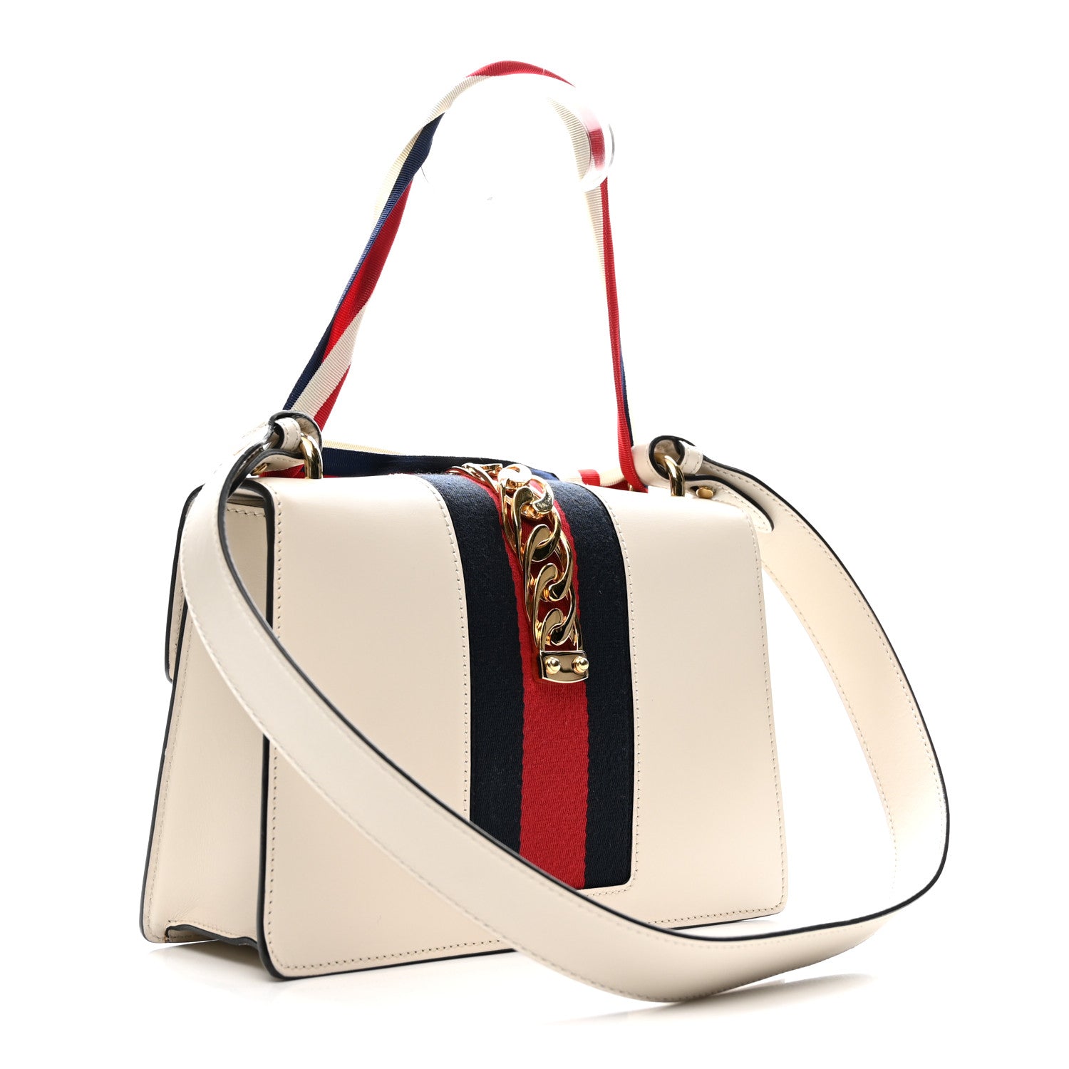 Calfskin Small Sylvie Shoulder Bag Off White