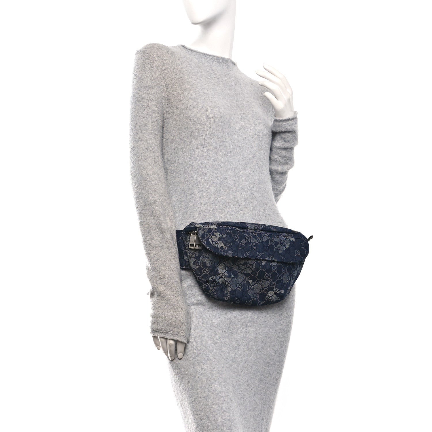 Canvas Monogram Camouflage Belt Bag Black
