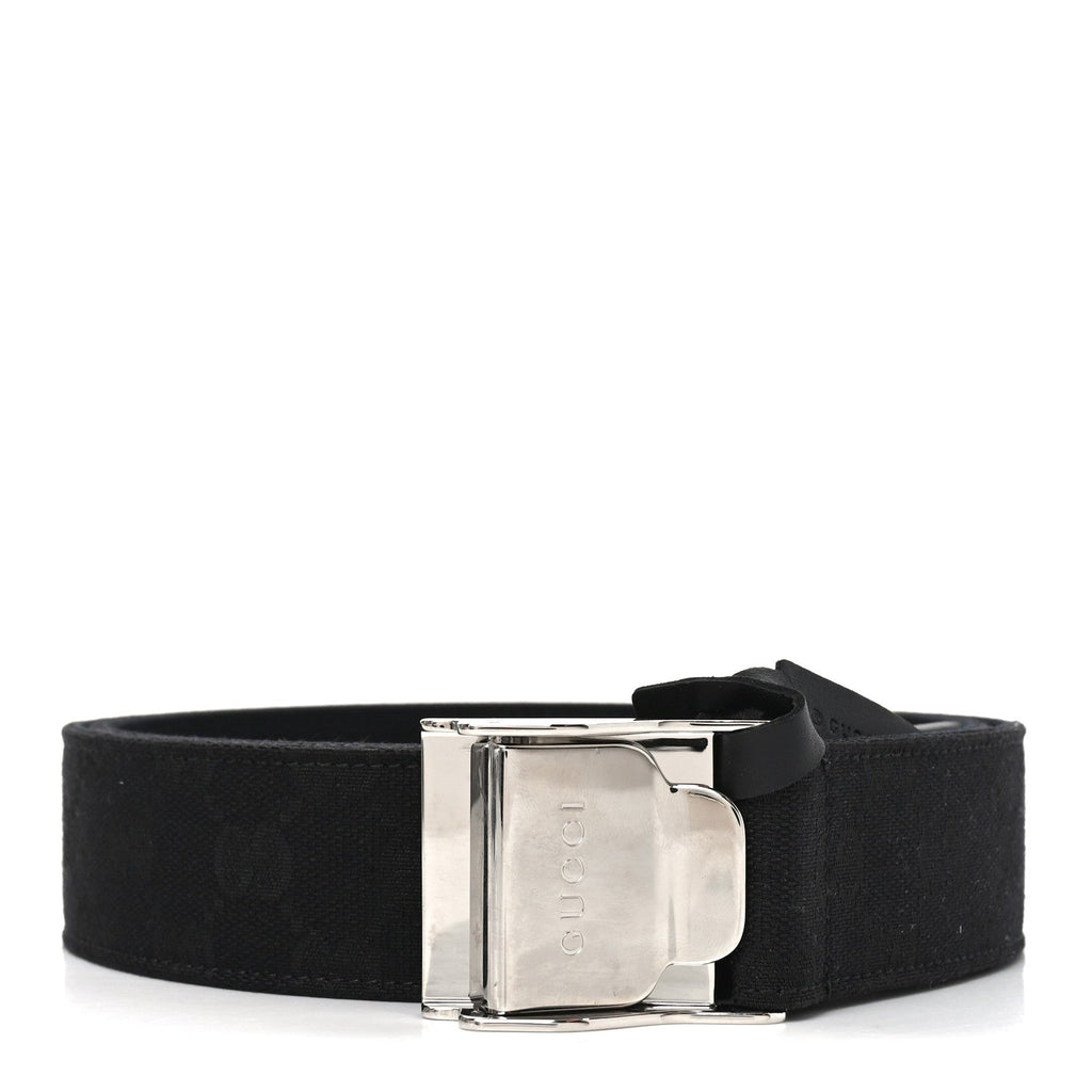 Econyl Nylon Monogram Lift Belt Logo Buckle 100 40 Belt Black