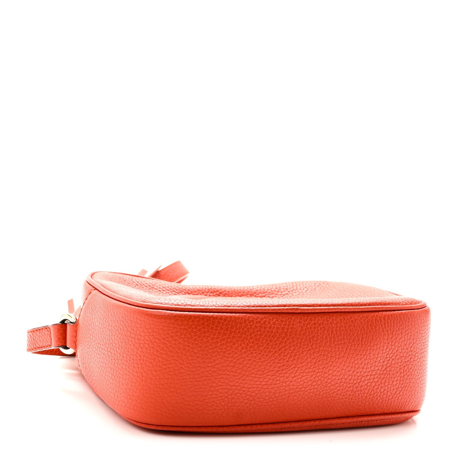 Pebbled Calfskin Small Soho Disco Bag Sun Orange