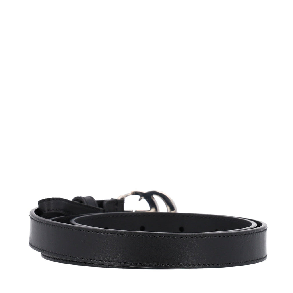 Plutone Calfskin Palladium Double G 20mm Belt 85 34 Black