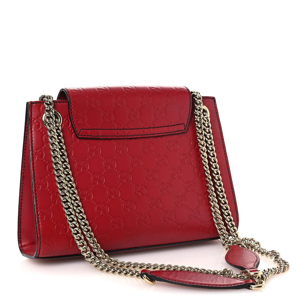 Guccissima Small Emily Shoulder Bag Red