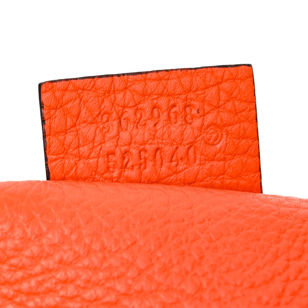 Soft Grained Calfskin Large Jackie Hobo Orange
