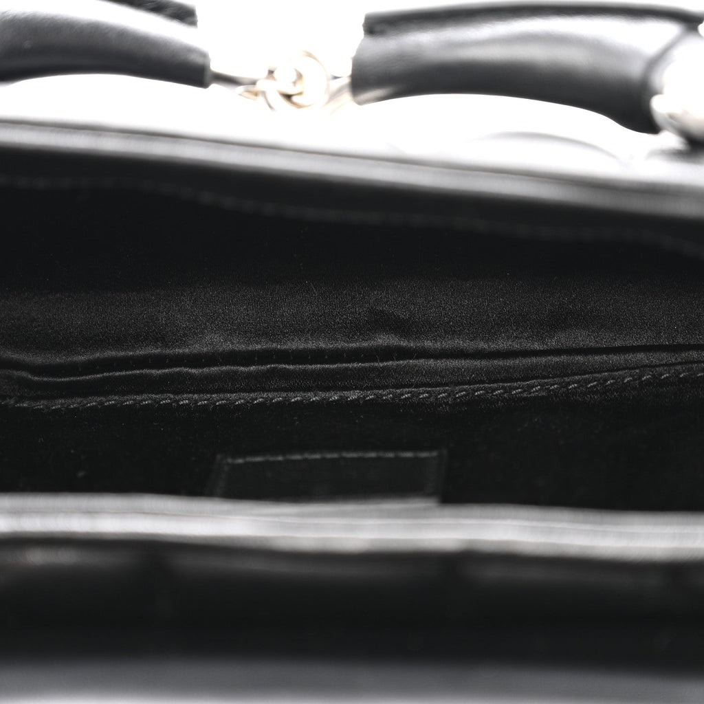 Nappa Vertical Matelasse Small Maxi Horsebit Chain Shoulder Bag Black