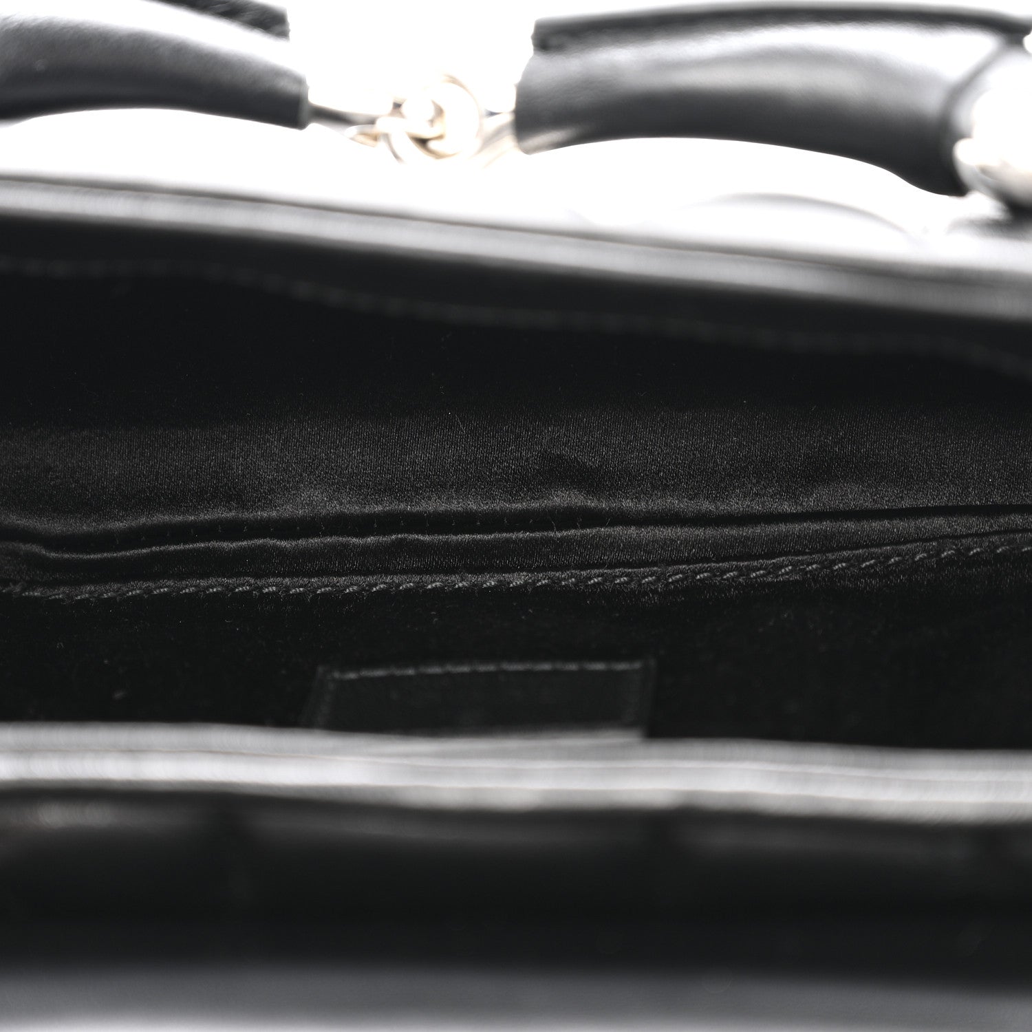 Nappa Vertical Matelasse Small Maxi Horsebit Chain Shoulder Bag Black