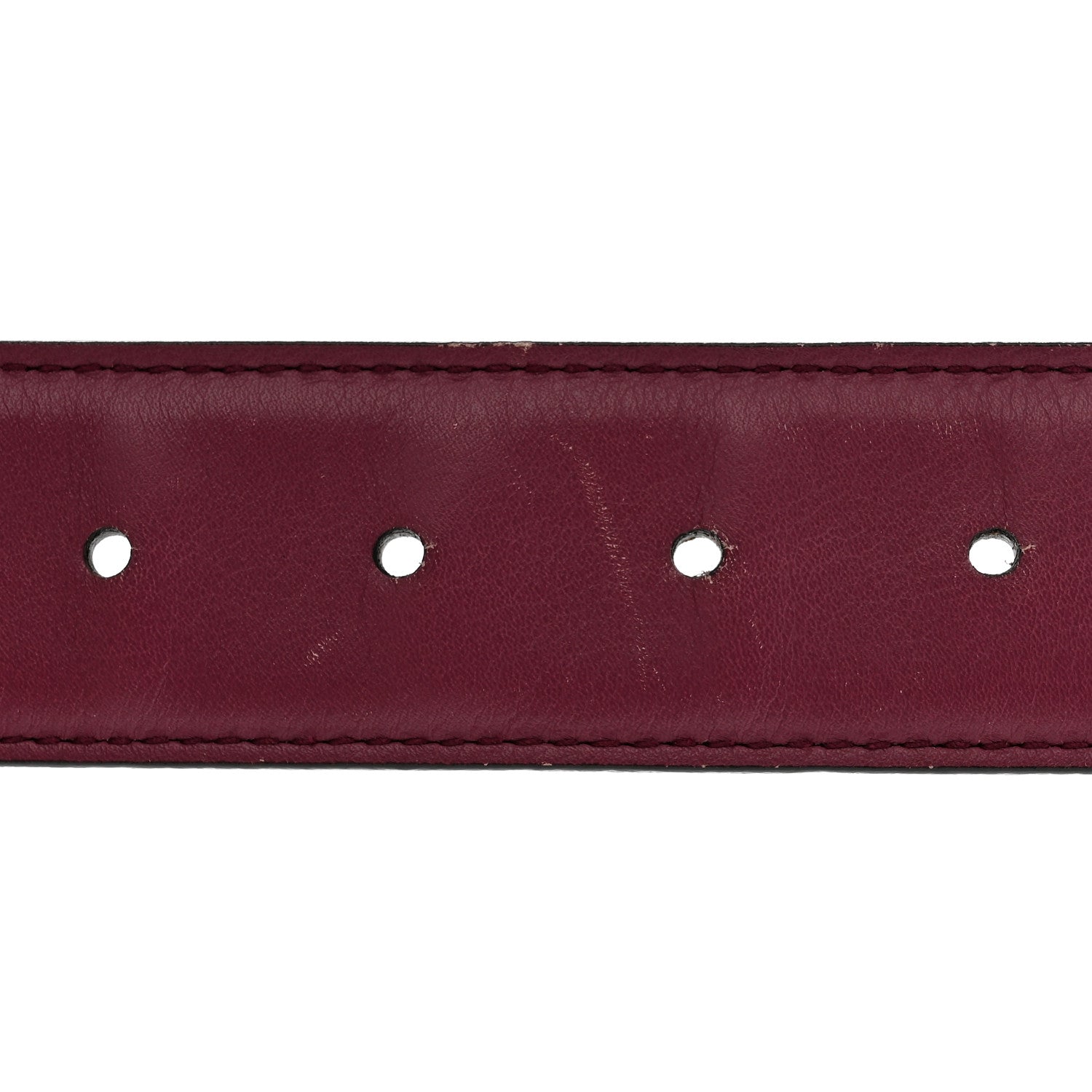 Moon Calfskin Interlocking G 37mm Belt 80 32 Glossy Pink