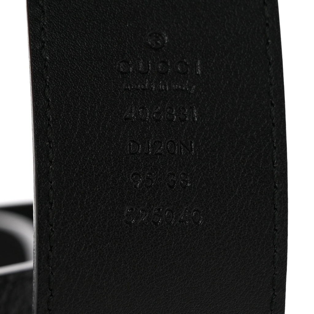 Textured Calfskin Double G 40mm Belt 95 38 Black 95 38 Black