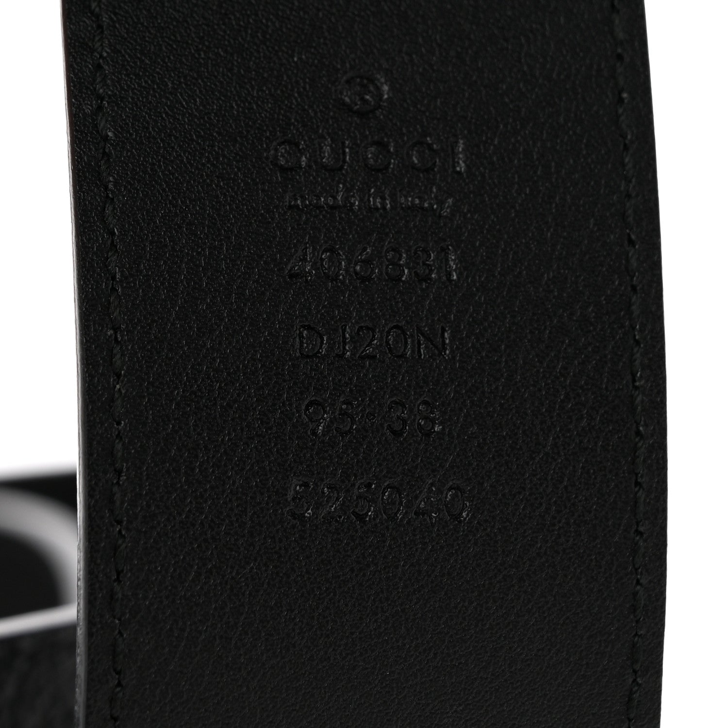 Textured Calfskin Double G 40mm Belt 95 38 Black 95 38 Black