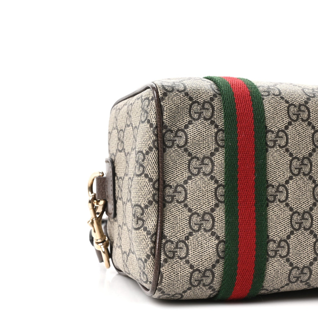 GG Supreme Web Mini GG Top Handle Bag Beige Ebony New Acero