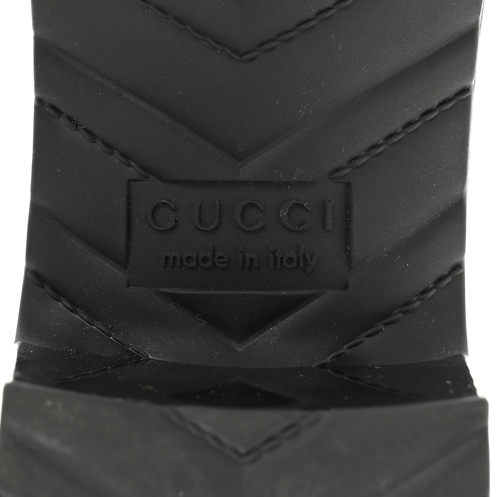 Rubber Gucci Logo Womens Platform 20/60mm Slide Sandals 38 Black