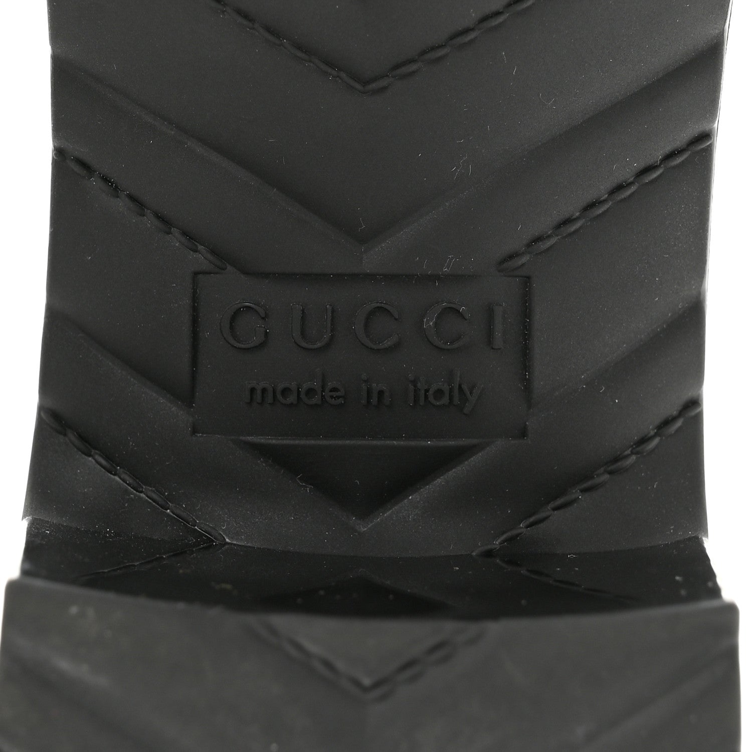 Rubber Gucci Logo Womens Platform 20/60mm Slide Sandals 38 Black