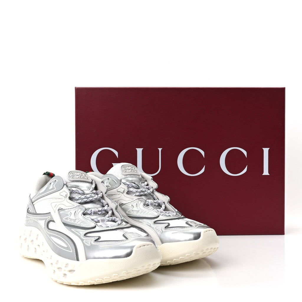 Metallic Demetra Mesh Cub3d Mens Sneakers 10 Grey White