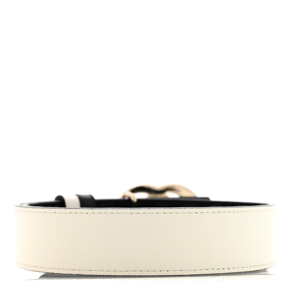 Guccissima Double G Reversible Belt 75 30 Black White