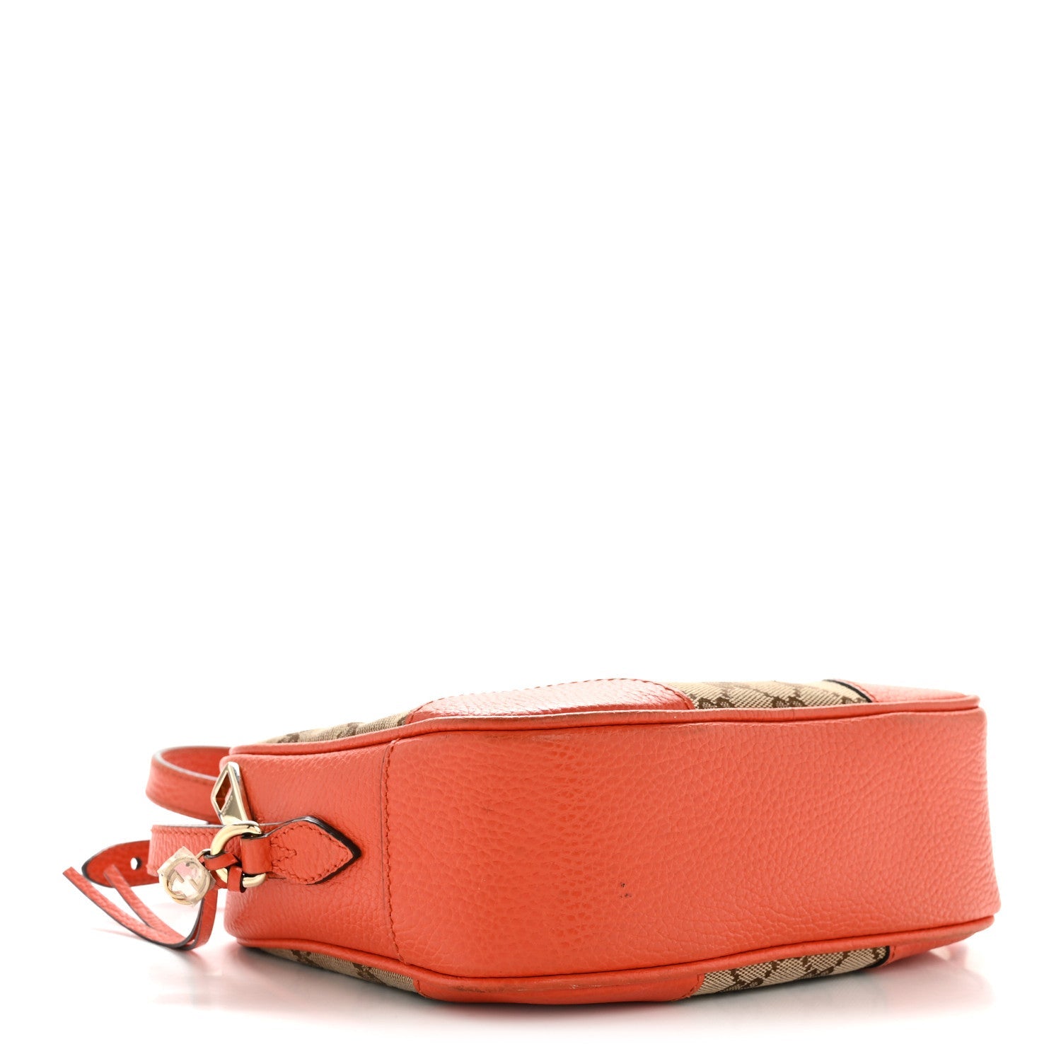 Monogram Dollar Calfskin Mini Bree Messenger Bag Beige Ebony Sun Orange