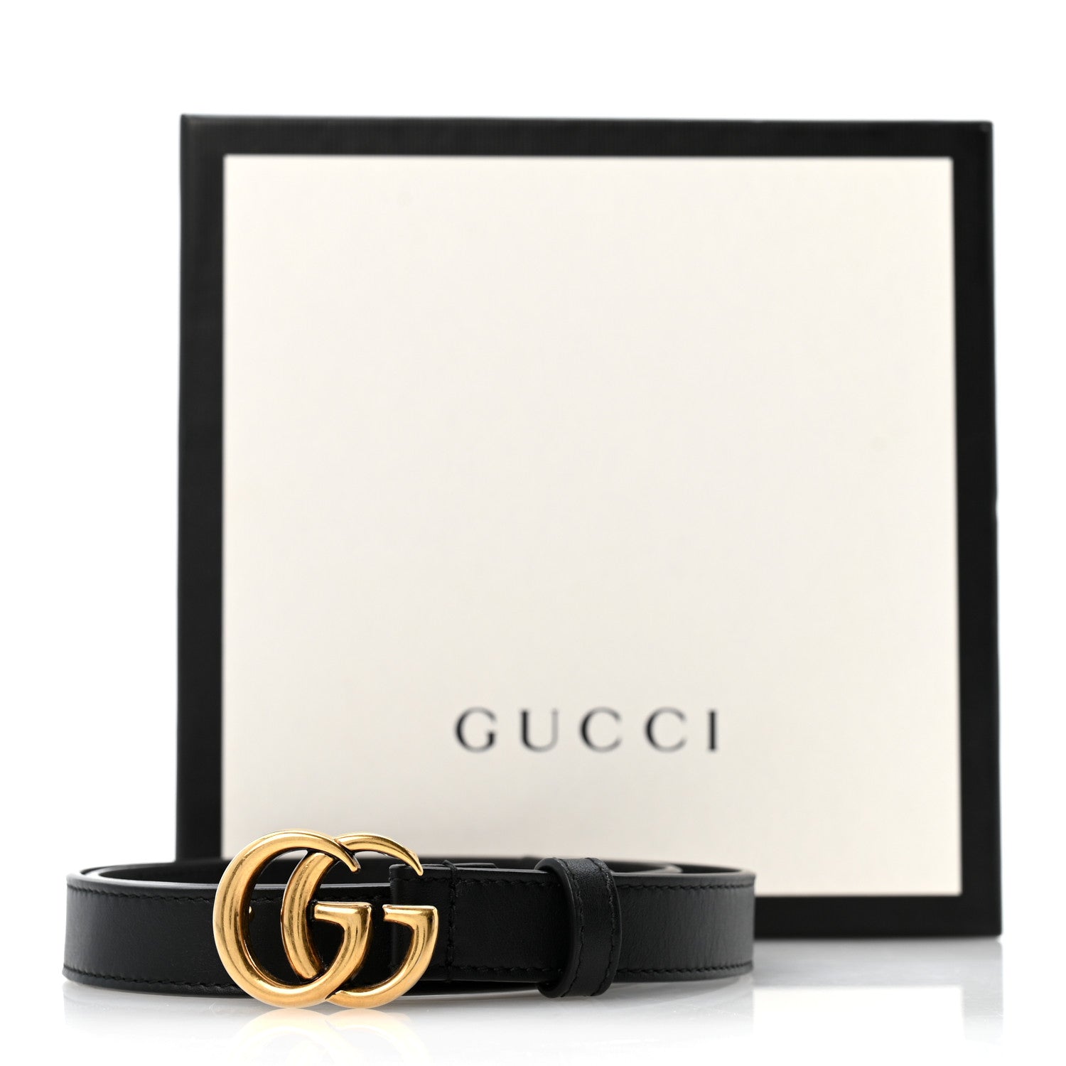 Calfskin Double G 20mm Belt 80 32 Black