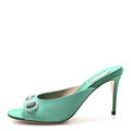 Raso Seta Malaga Kid Crystal Horsebit Sandals 37.5 Jade Caribbean Green