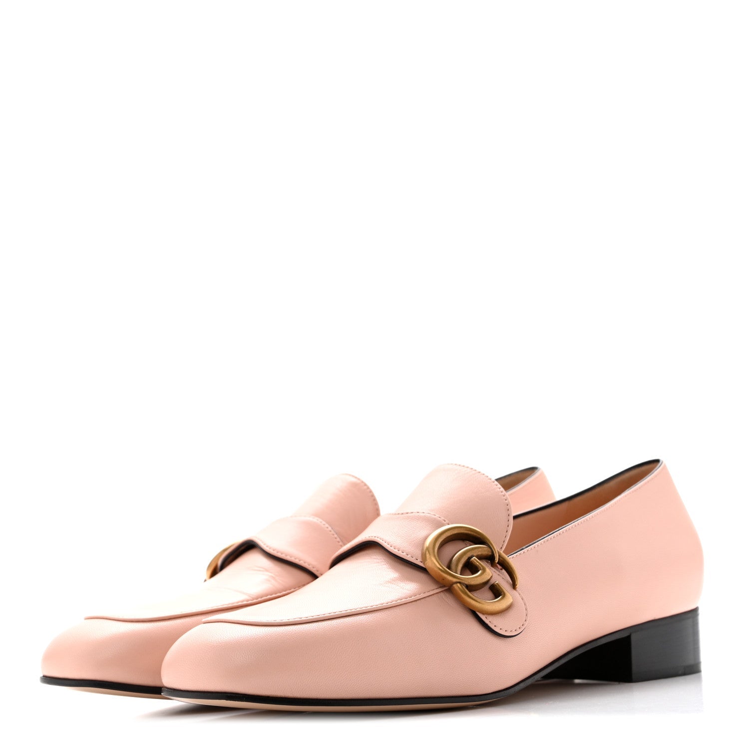 Malaga Kid Womens GG Marmont Loafers 38.5 Perfect Pink