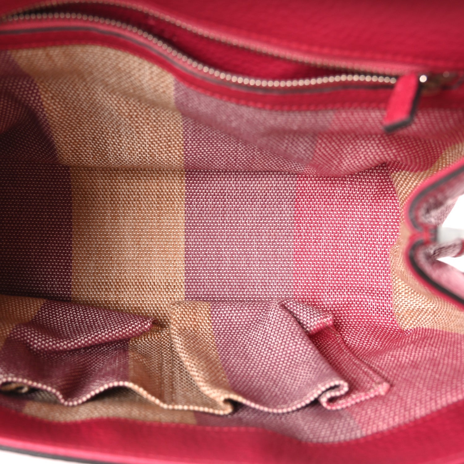 Cellarius Calfskin Small Bamboo Daily Top Handle Bag  Dark Pink