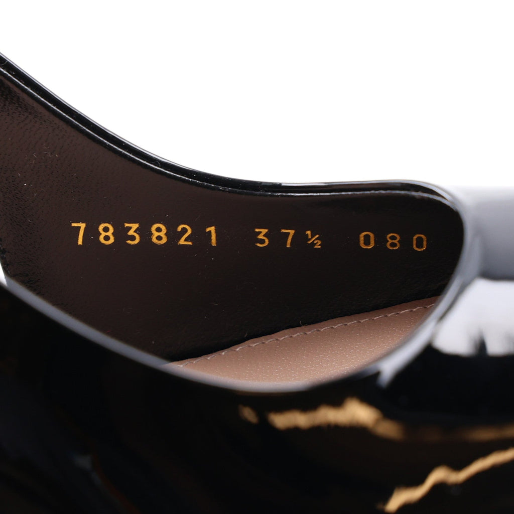 Vernice Crystal Nappa Charlotte Signoria Slingback Pumps 37.5 Black