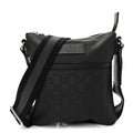 Nylon Monogram Mini Flat Messenger Bag Black