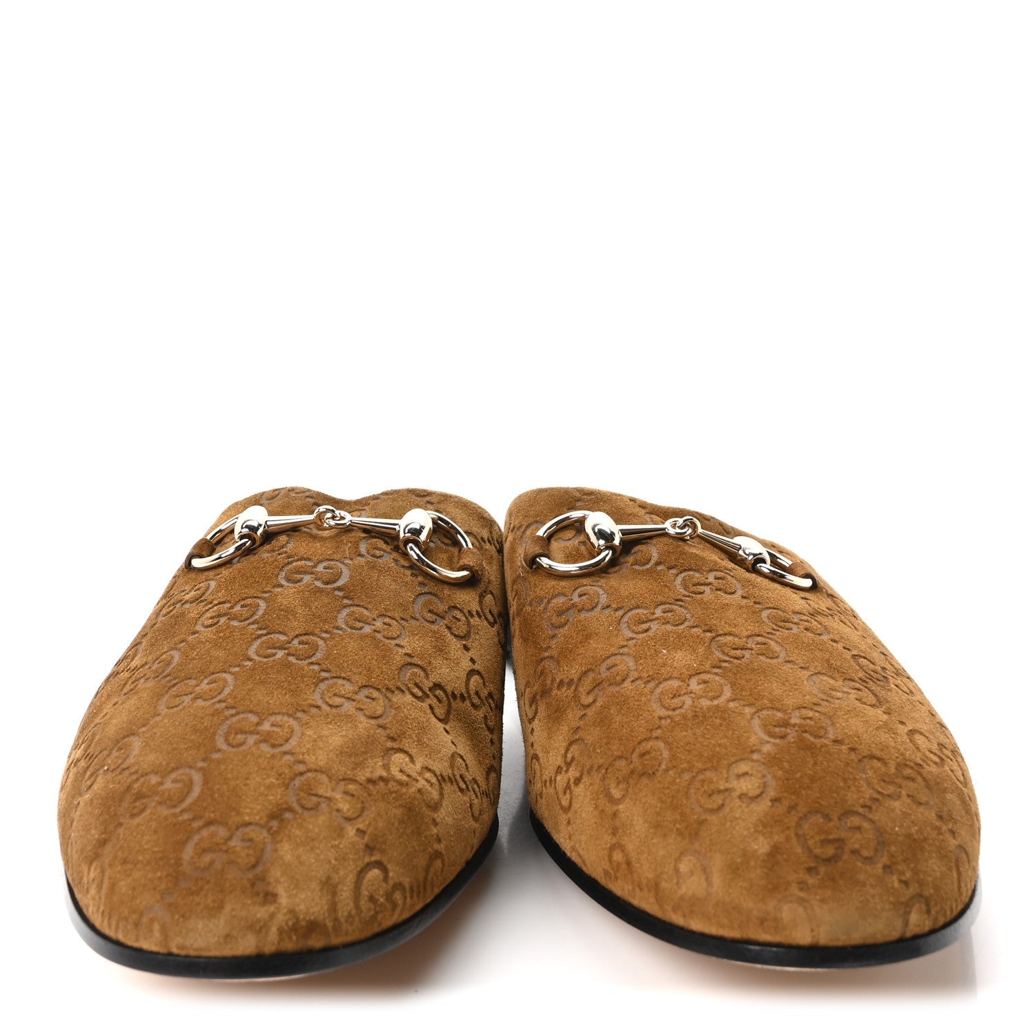 Suede Cachemire Monogram Mens Princetown Slippers 10 Pepper Brown