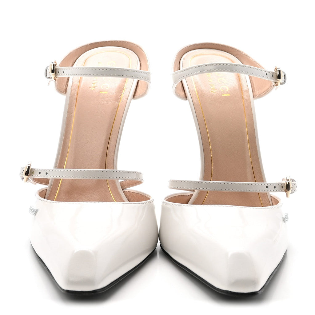 Regent Calfskin Wedge Mules 37 White
