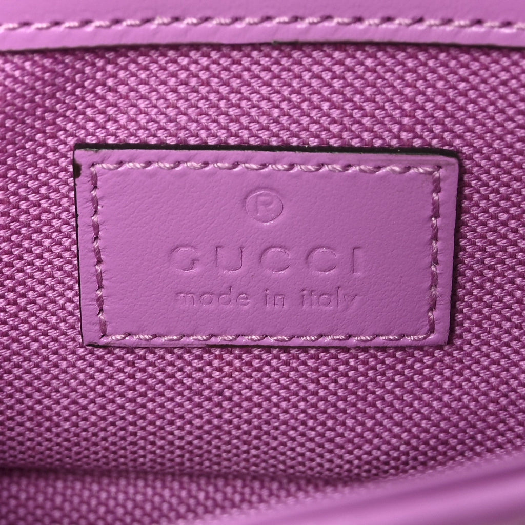 Monogram Super Mini GG Marmont Shoulder Bag Lilac Yellow