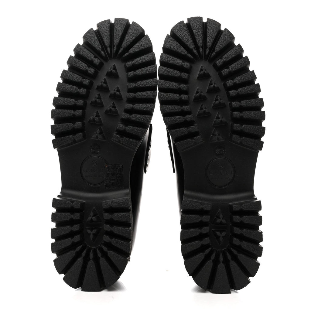 Cordovan Lux Womens Horsebit 45mm Platform Loafers 39.5 Black