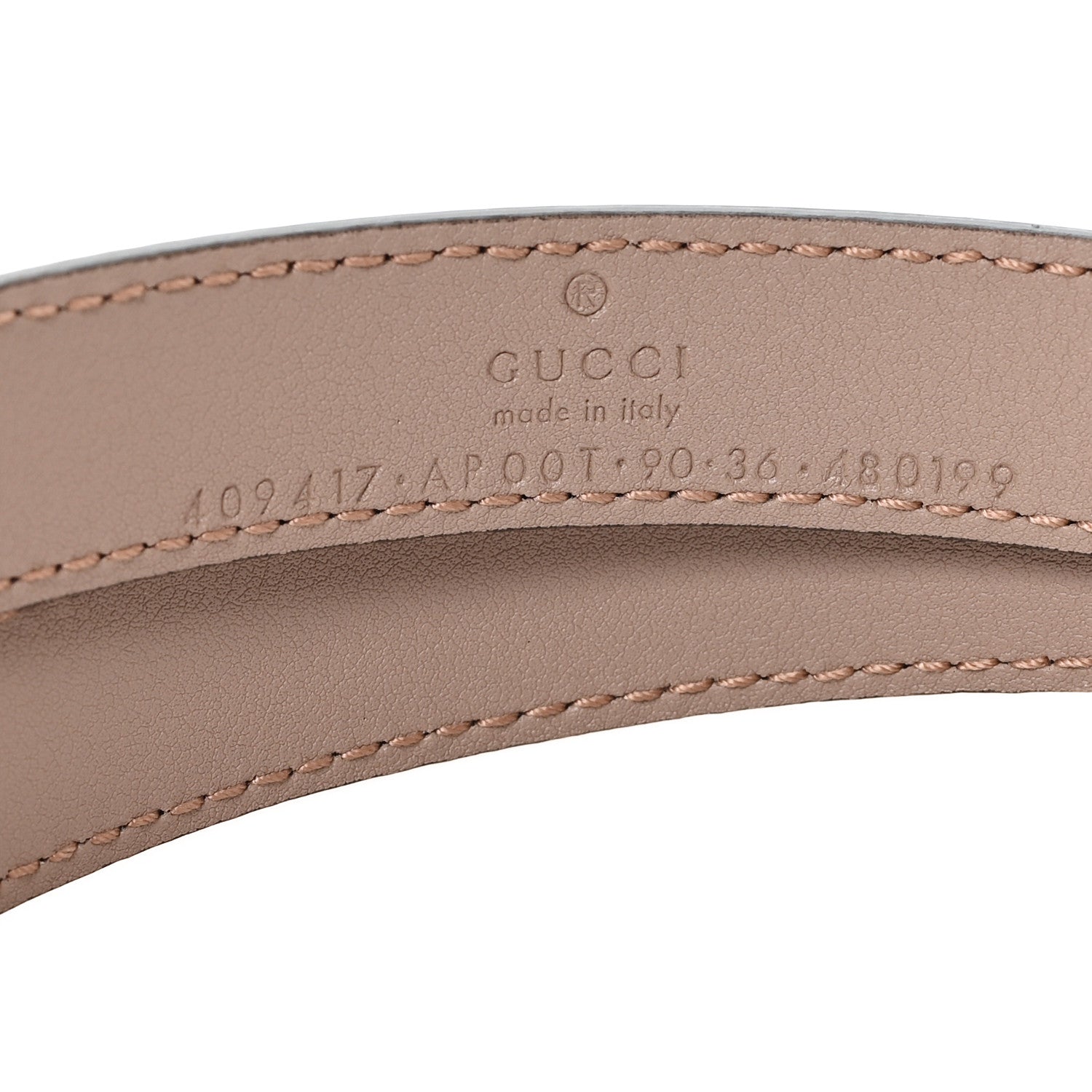 Calfskin Double G 20mm Belt 90 36 Porcelain Rose
