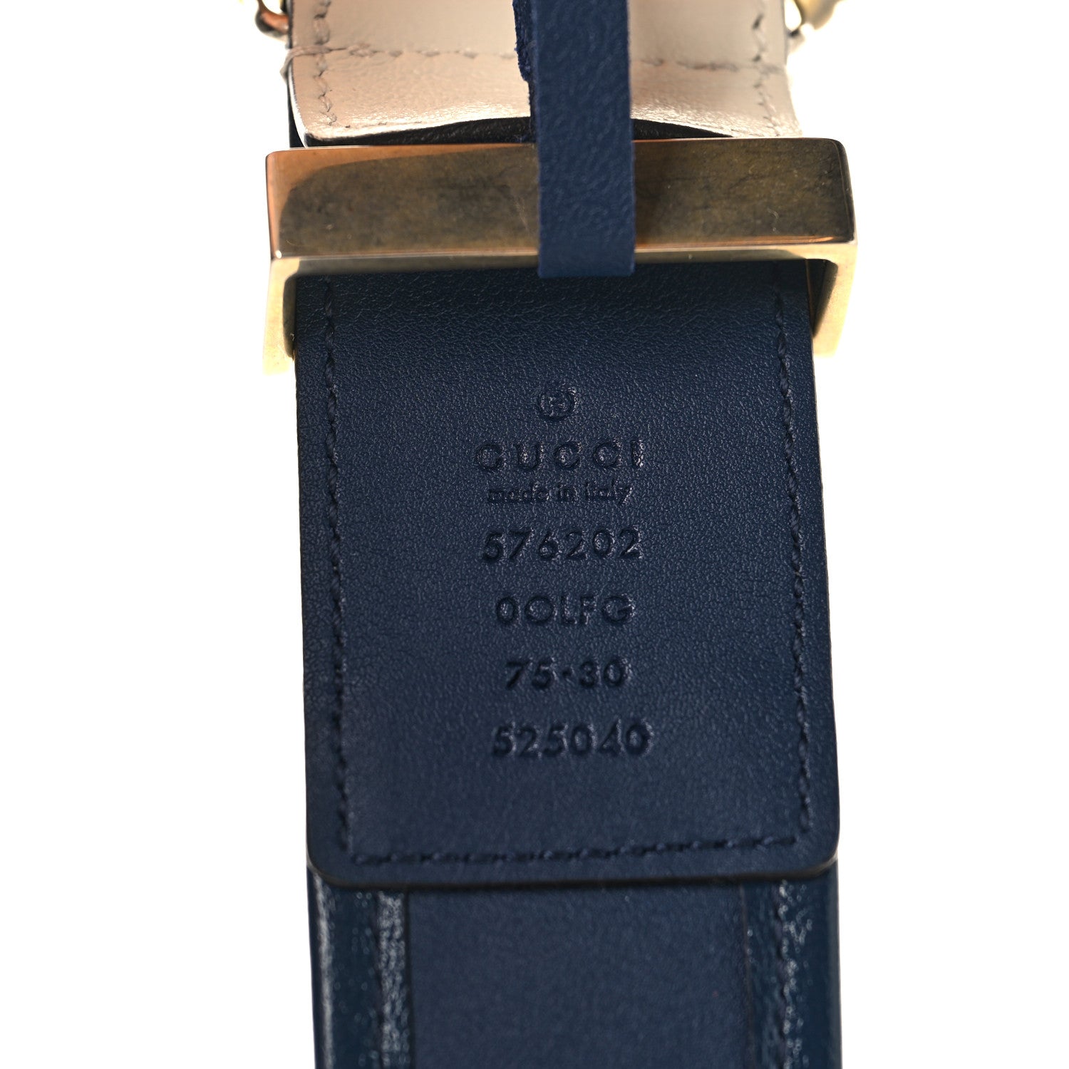 Azalea Calfskin Matelasse Diagonal Torchon Double G 40mm Belt 75 30 Mystic White Blue Agata 75/30 Mystic White Blue Agata