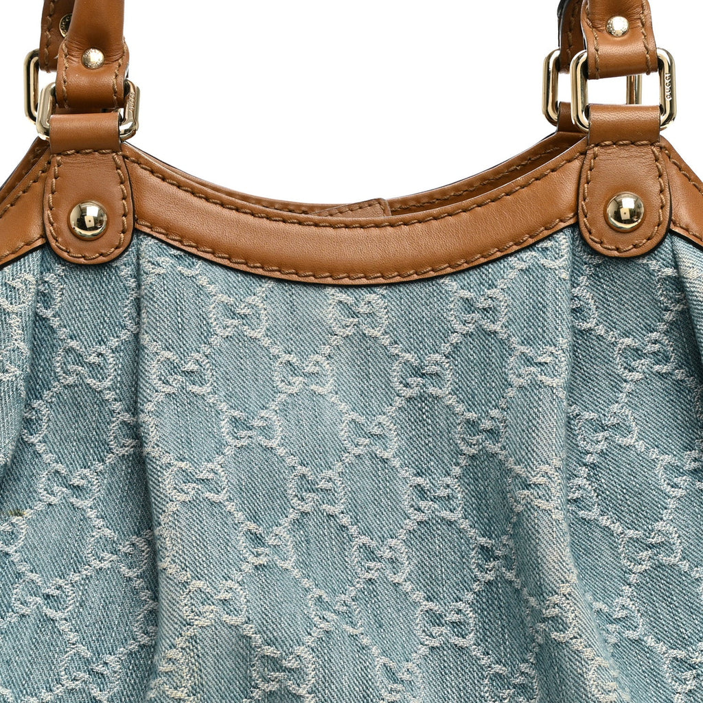 Denim Monogram Medium Sukey Tote Blue
