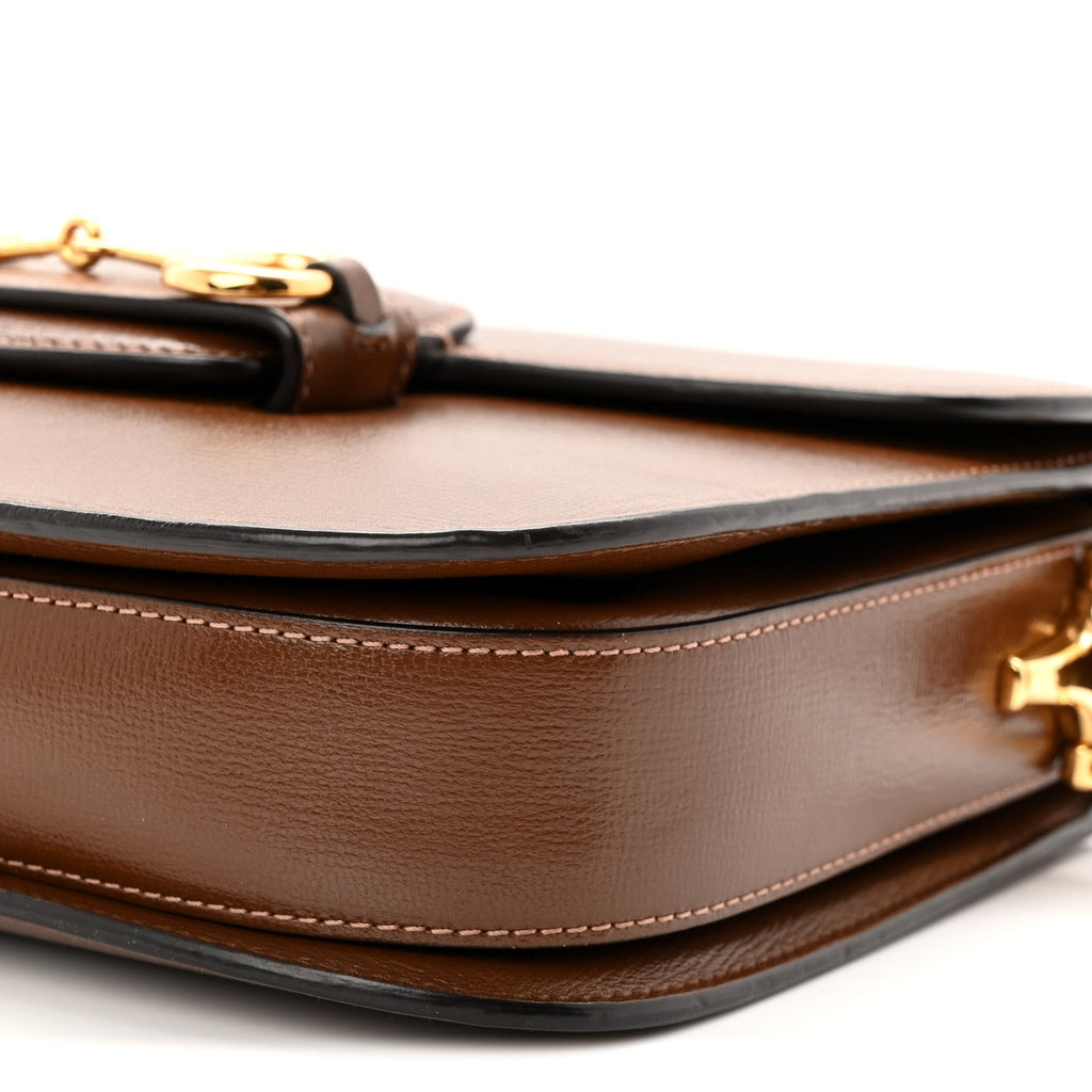 Azalea Calfskin Horsebit 1955 Shoulder Bag Brown Sugar