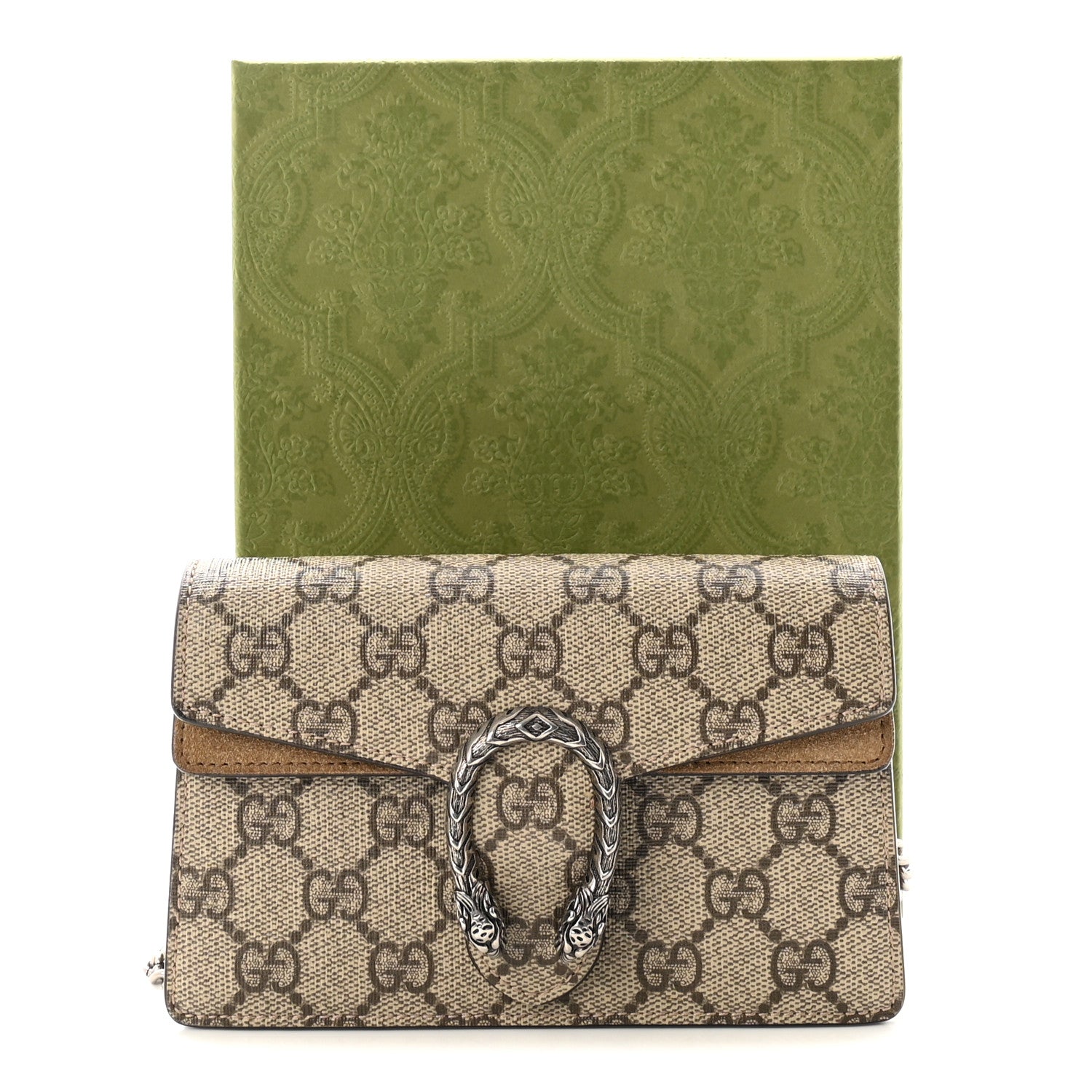 GG Supreme Monogram Super Mini Dionysus Shoulder Bag Taupe