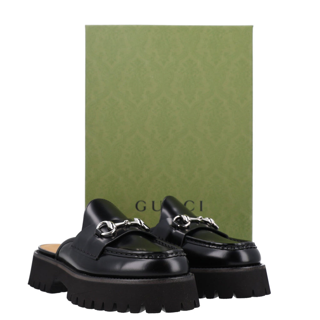 Magnum Calfskin Womens Horsebit Platform Mules 39.5 Black