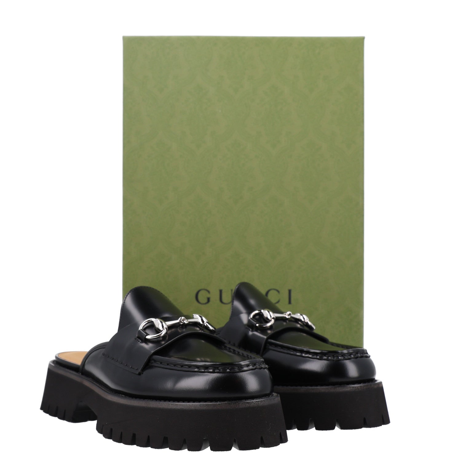 Magnum Calfskin Womens Horsebit Platform Mules 39.5 Black