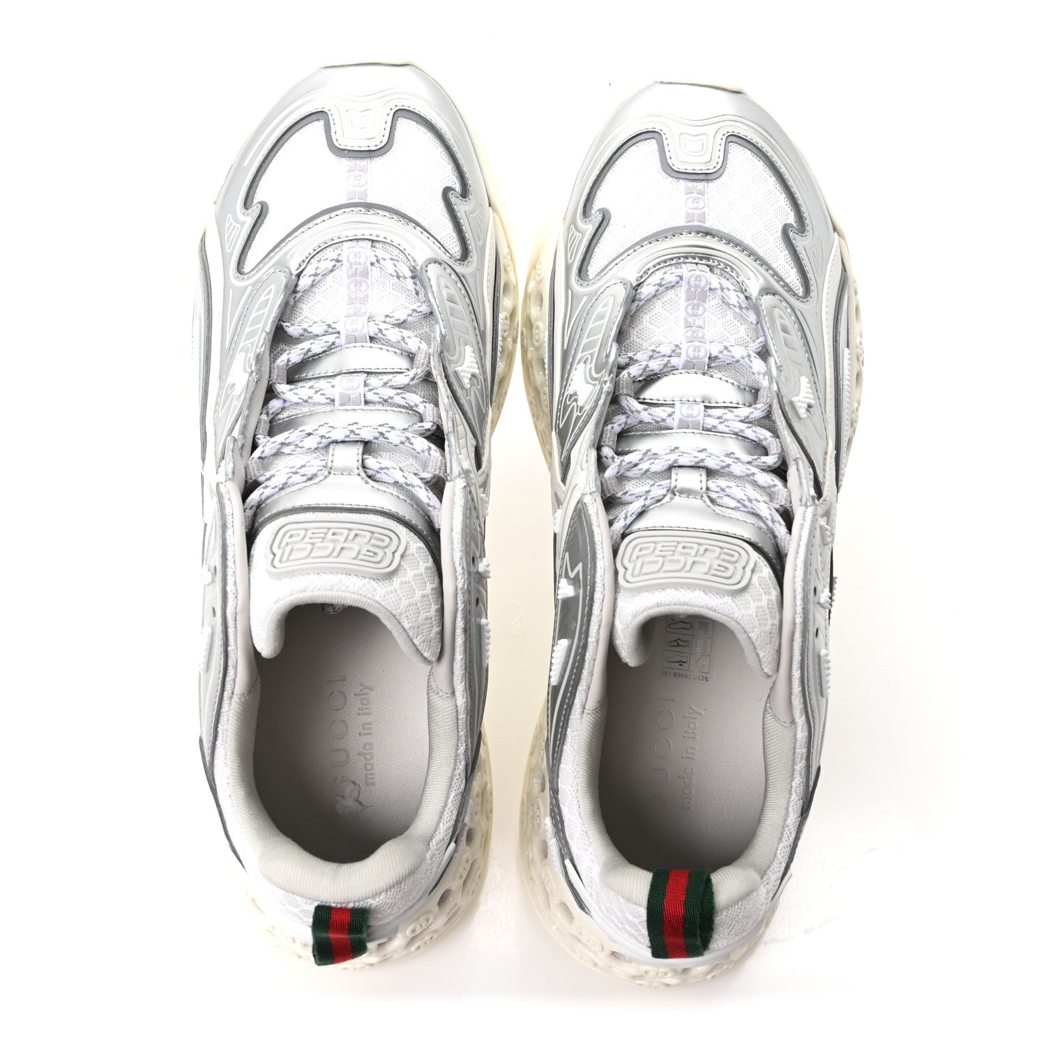 Metallic Demetra Mesh Cub3d Mens Sneakers 10 Grey White