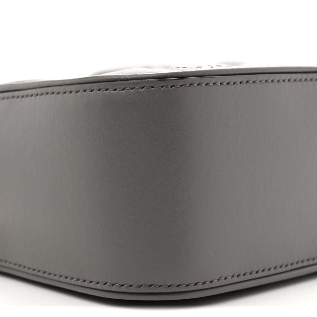 Calfskin GG Matelasse Shoulder Bag Dusty Grey Natural