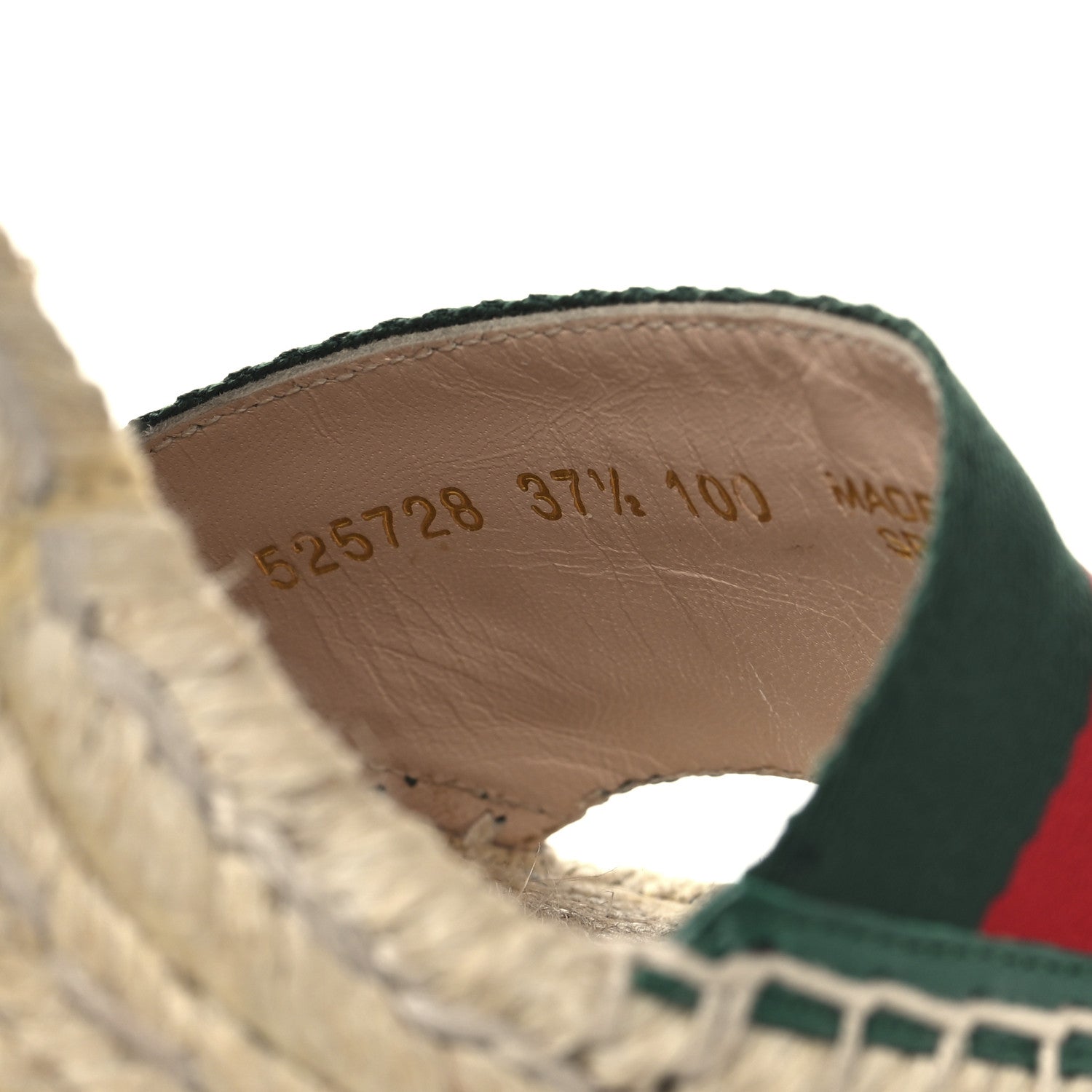 Canvas Malaga Kid Web Ankle Wrap Espadrille Wedge Sandals 37.5 Green Red Mystic White Emerald