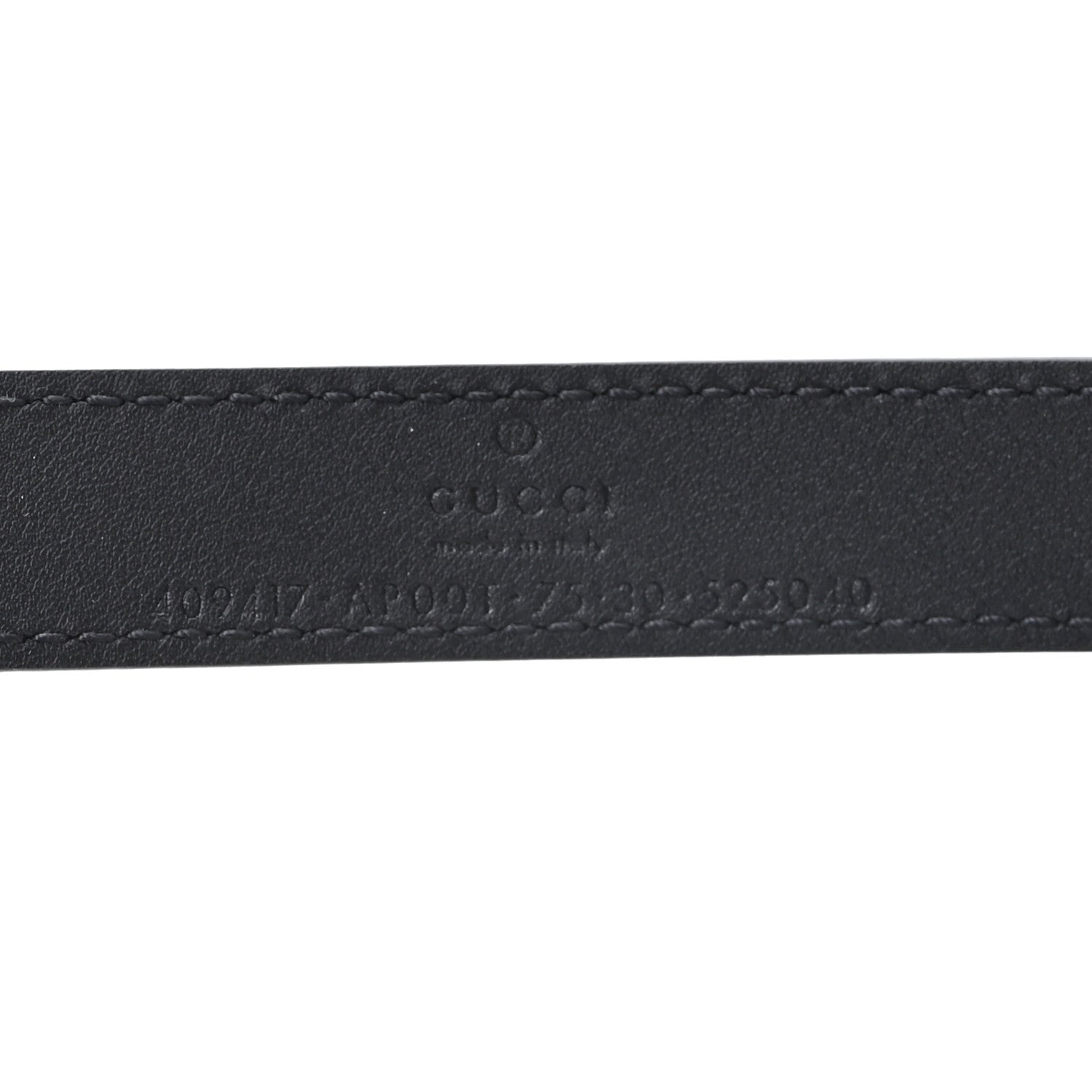 Calfskin Double G 20mm Belt 75 30 Black 75/30 Black