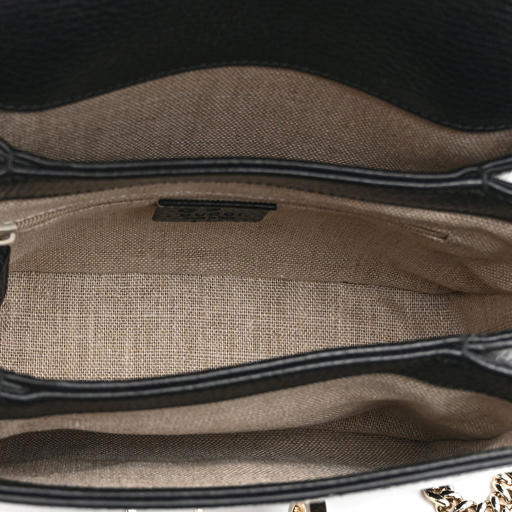 Dollar Calfskin Interlocking G Crossbody Bag Black