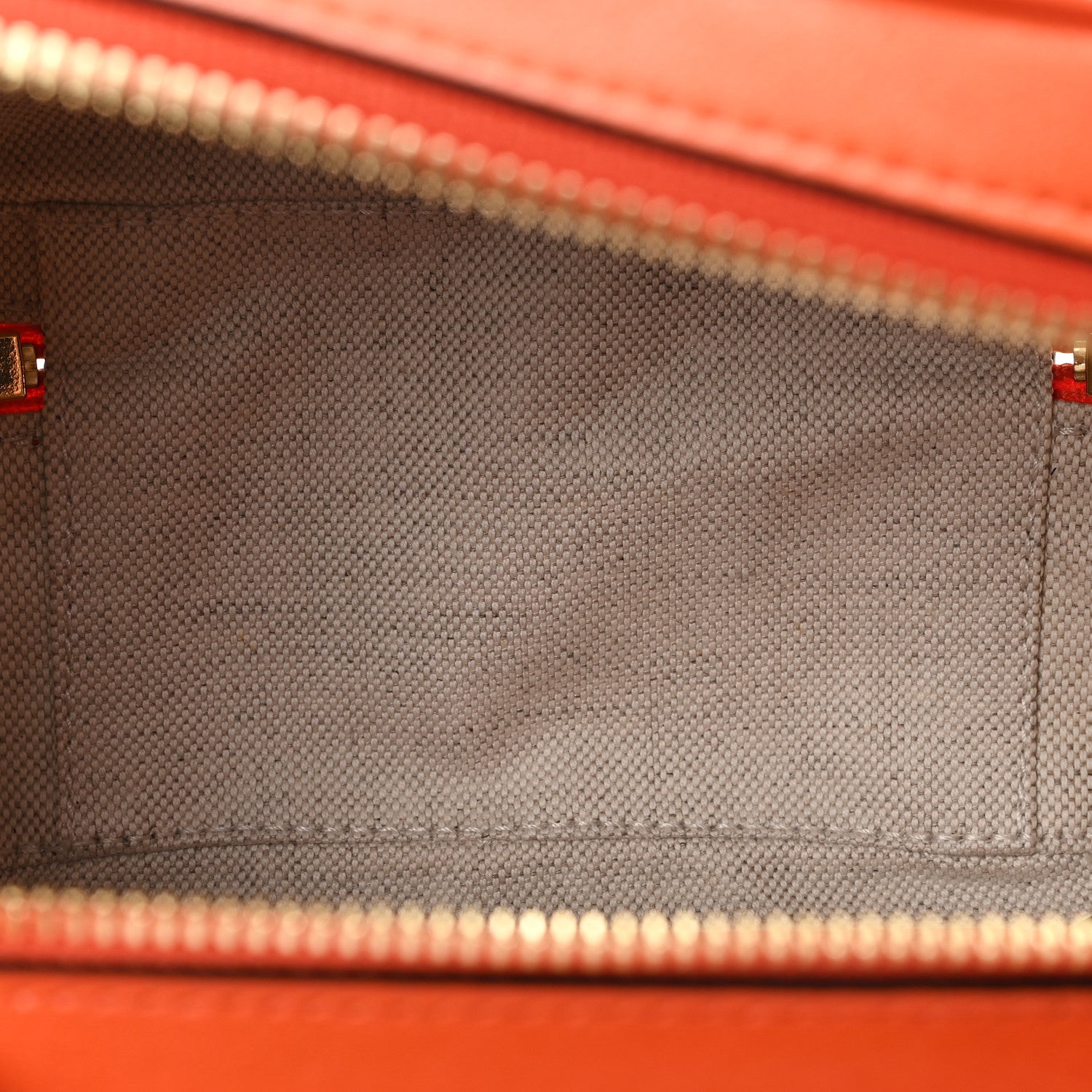 Sakai Be Green Calfskin Diagonal Stitched Blondie Top Handle Bag Orange