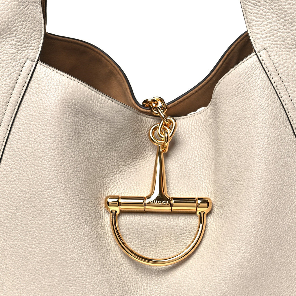 Grained Calfskin Softbit Maxi Shoulder Bag Taupe